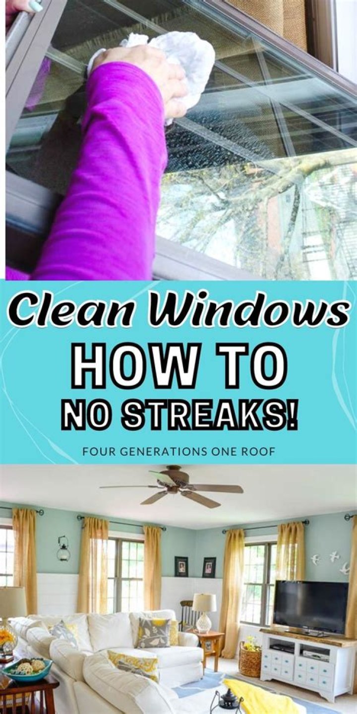 How do you clean high windows without streaks?