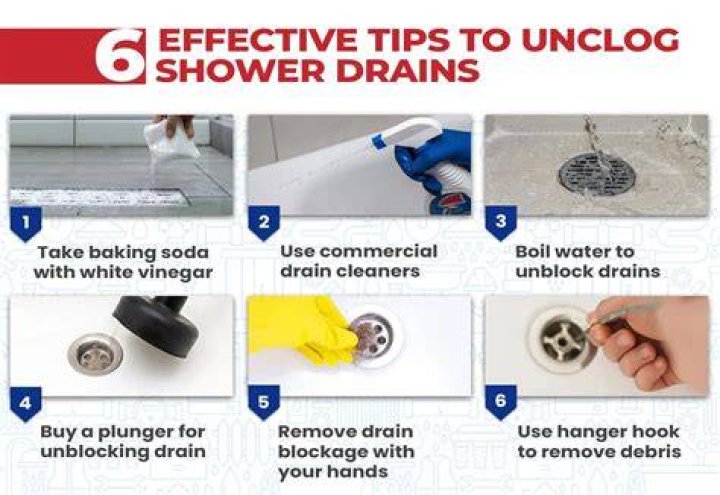 How do you clear a clogged shower drain naturally?