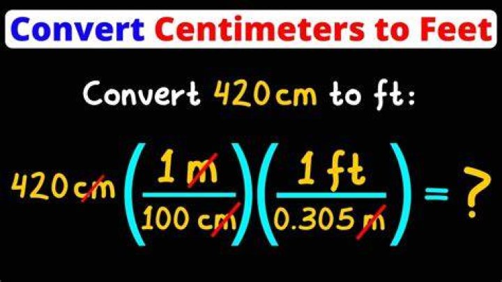 How do you convert centimeters to feet?