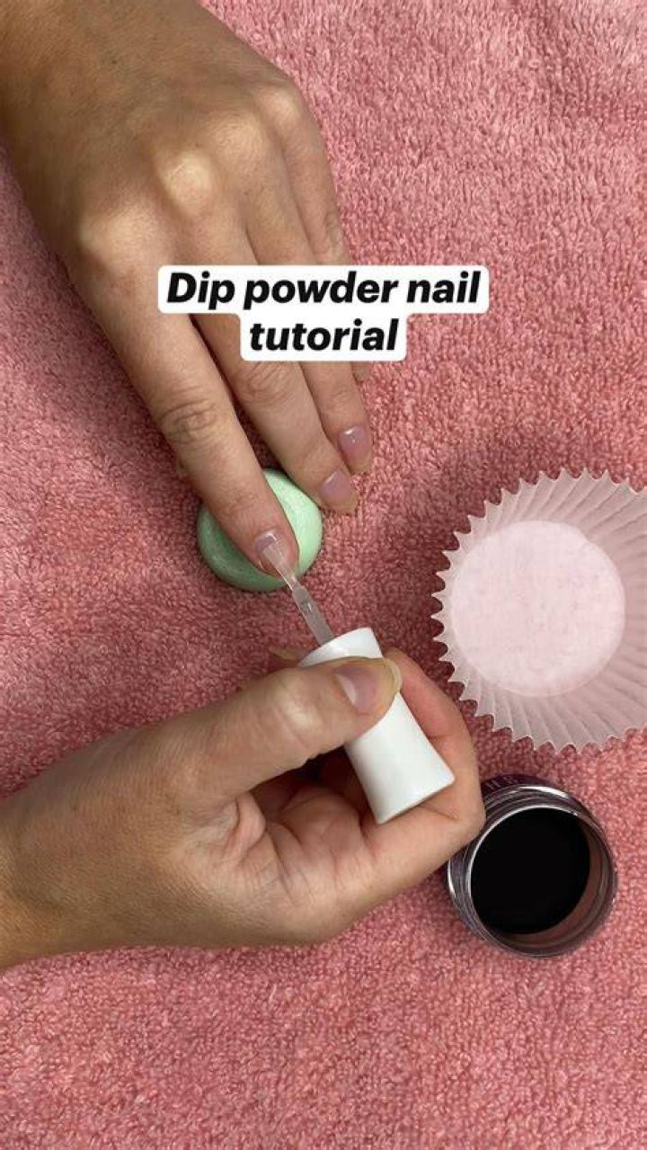 How do you dip nail polish in a cup?
