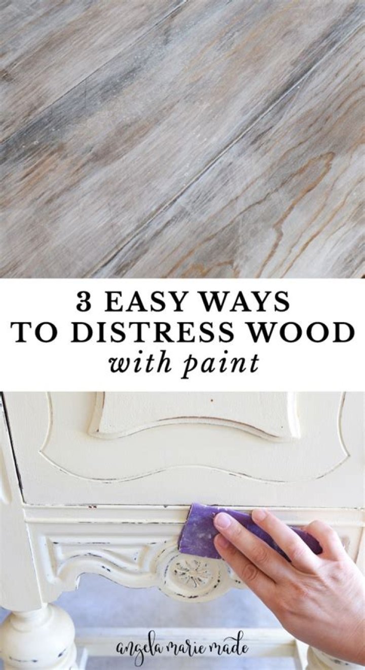 How do you distress a wood mantel?