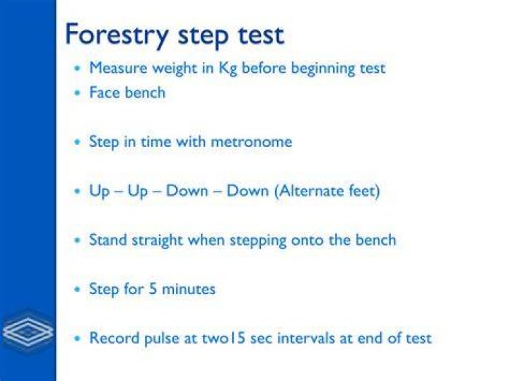 How do you do the forestry step test?