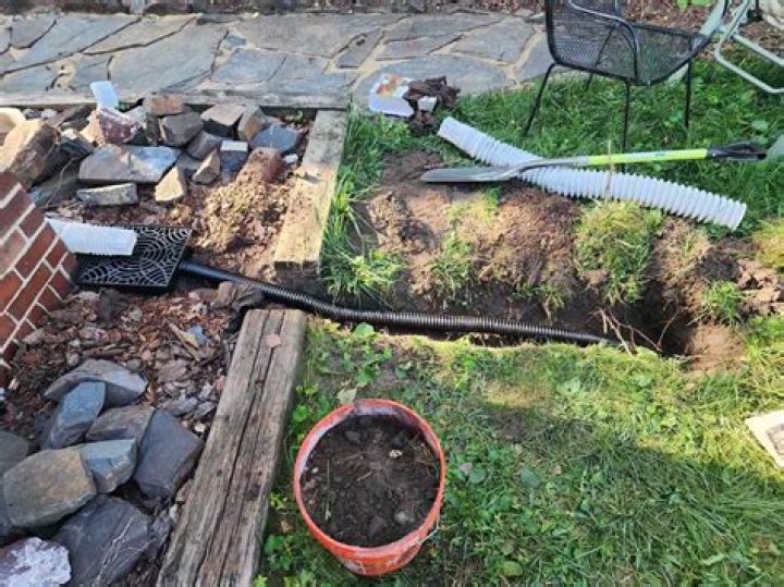 How do you drain a clay yard?