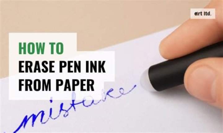 How do you erase writing on a paper?