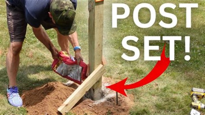 How do you erect a fence post?