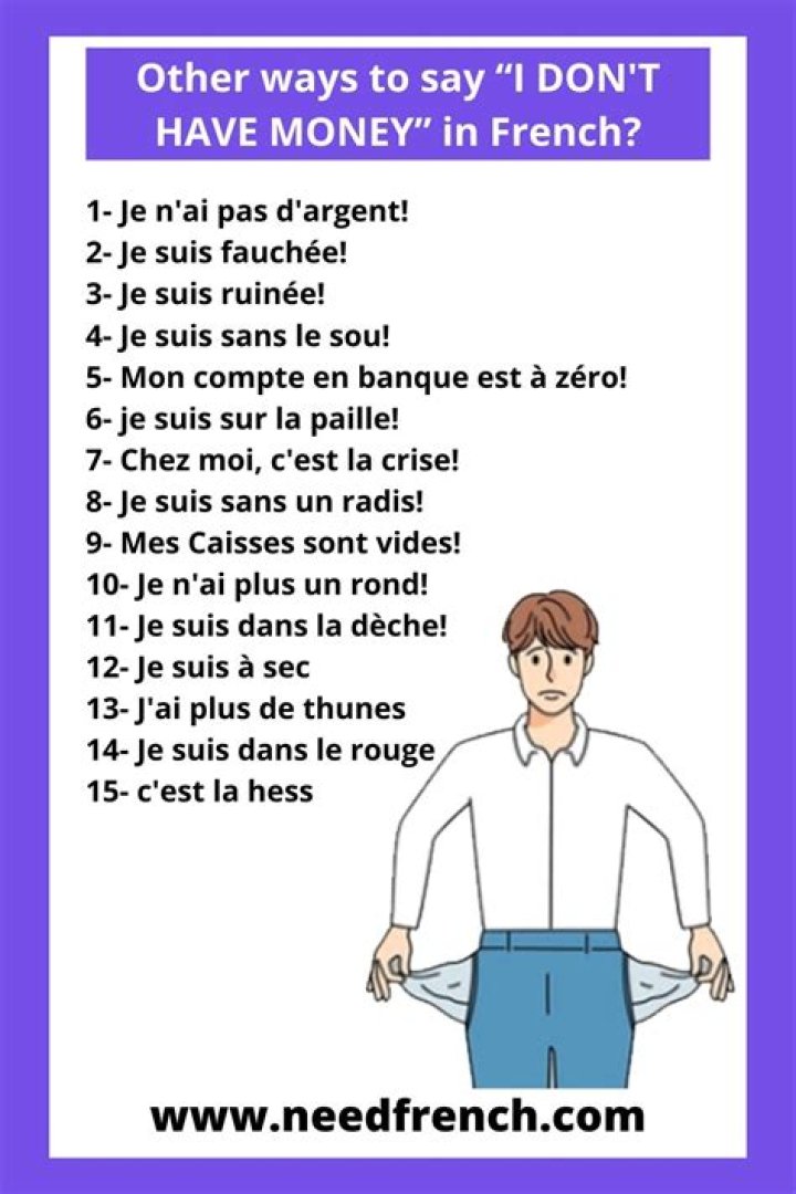 How do you express money in French?