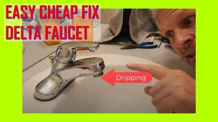 How do you fix a dripping Delta double handle bathroom faucet?