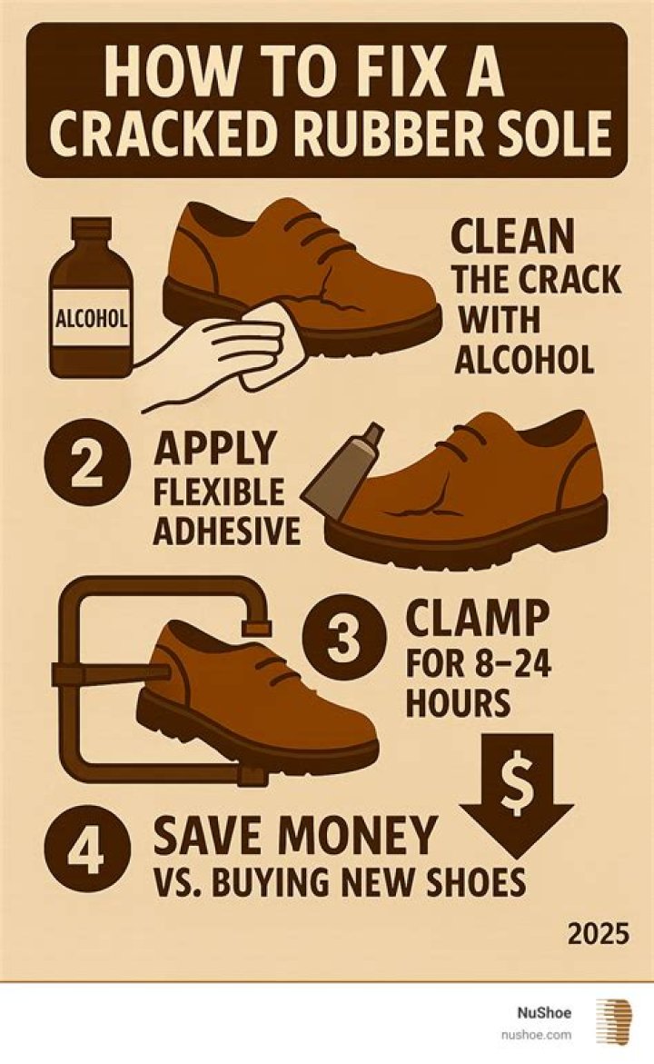How do you fix cracked rubber shoes?