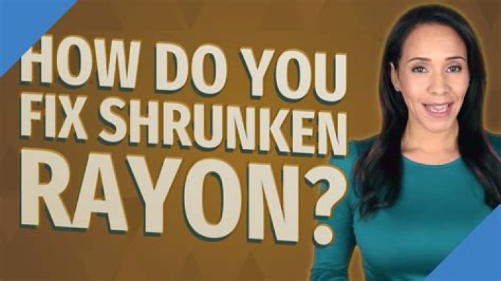 How do you fix shrunken rayon?