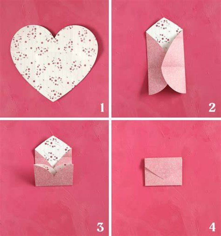 How do you fold a notecard into a heart?