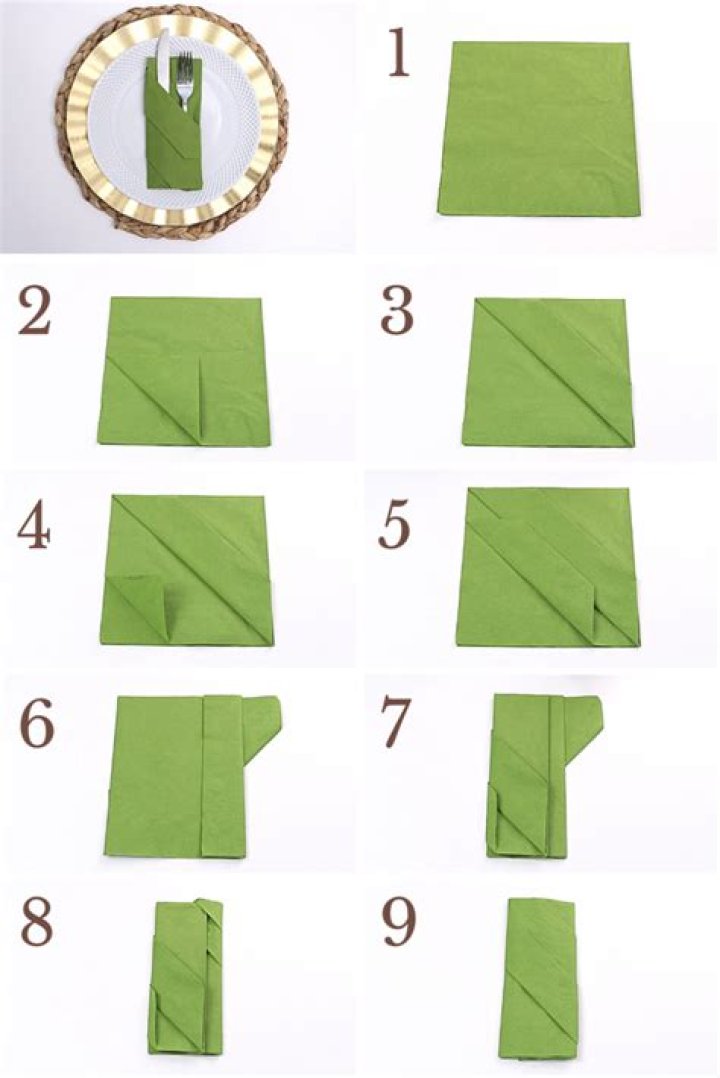 How do you fold napkin pouches?