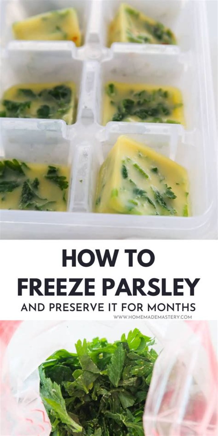How do you freeze parsley at home?