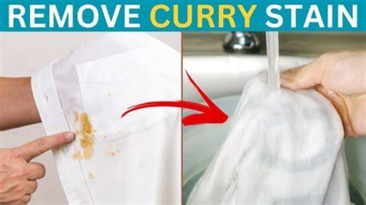 How do you get a curry stain out of a plastic tablecloth?