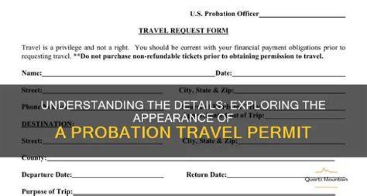 How do you get a travel permit while on probation?