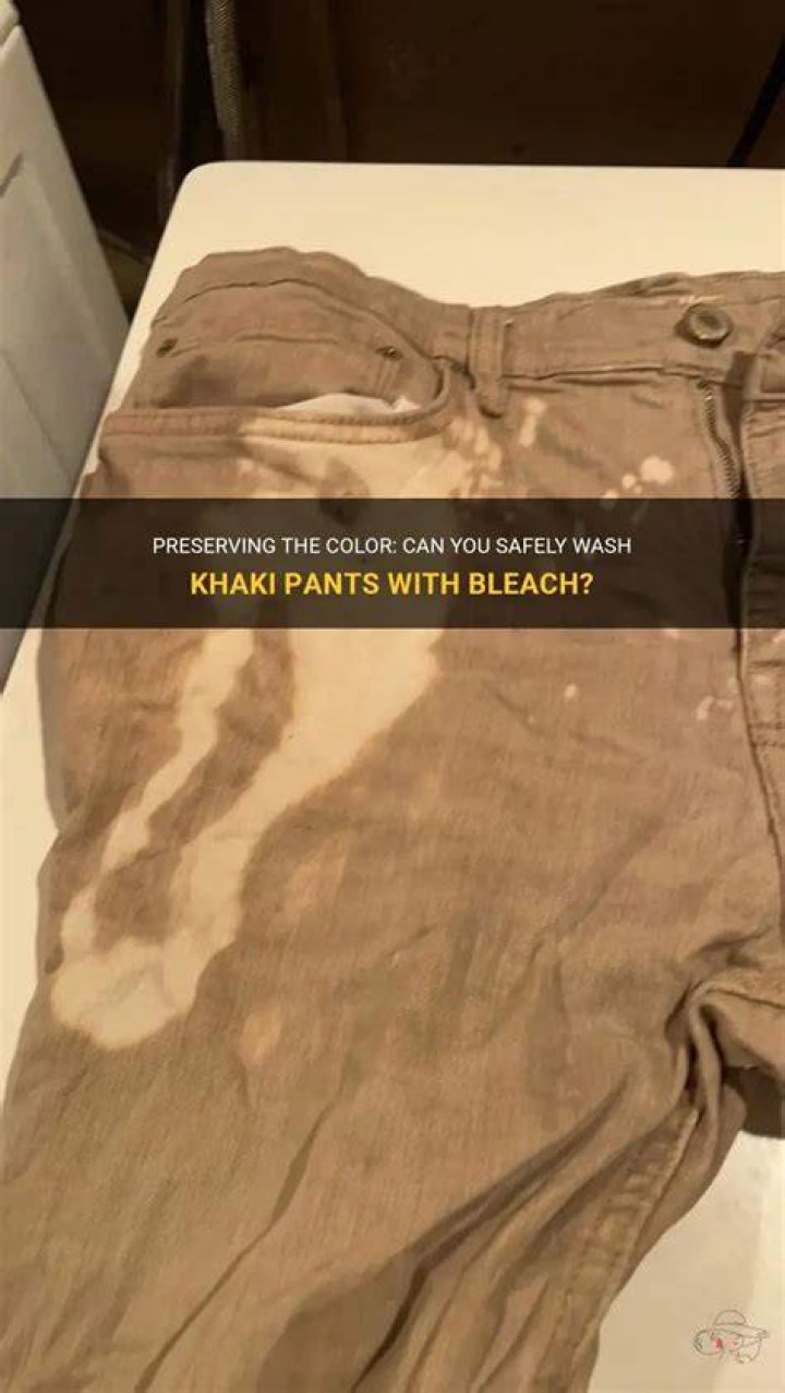 How do you get bleach out of khaki pants?