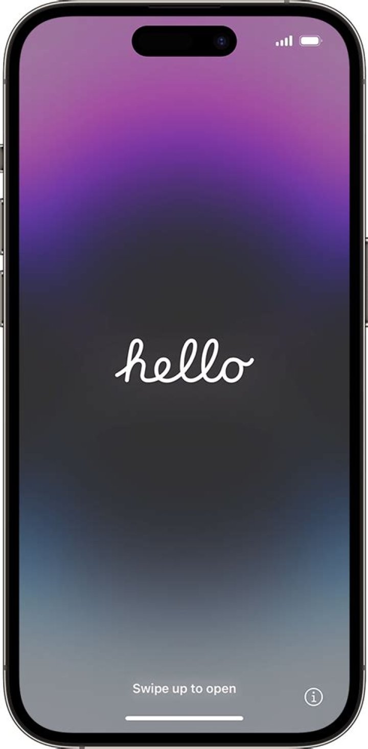 How do you get Hello screen on iPhone?