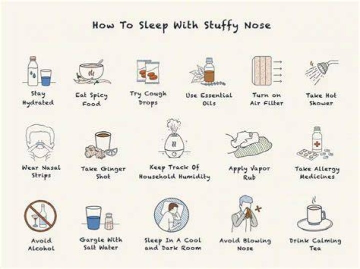 How do you get rid of a stuffy nose while sleeping?