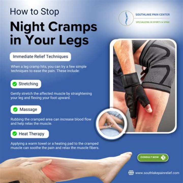 How do you get rid of cramps at night?