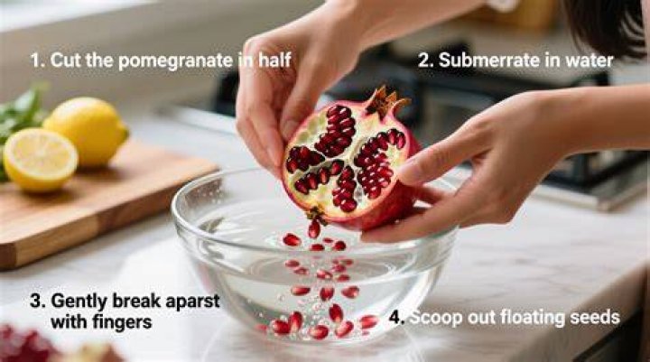 How do you get the seeds out of a pomegranate with water?