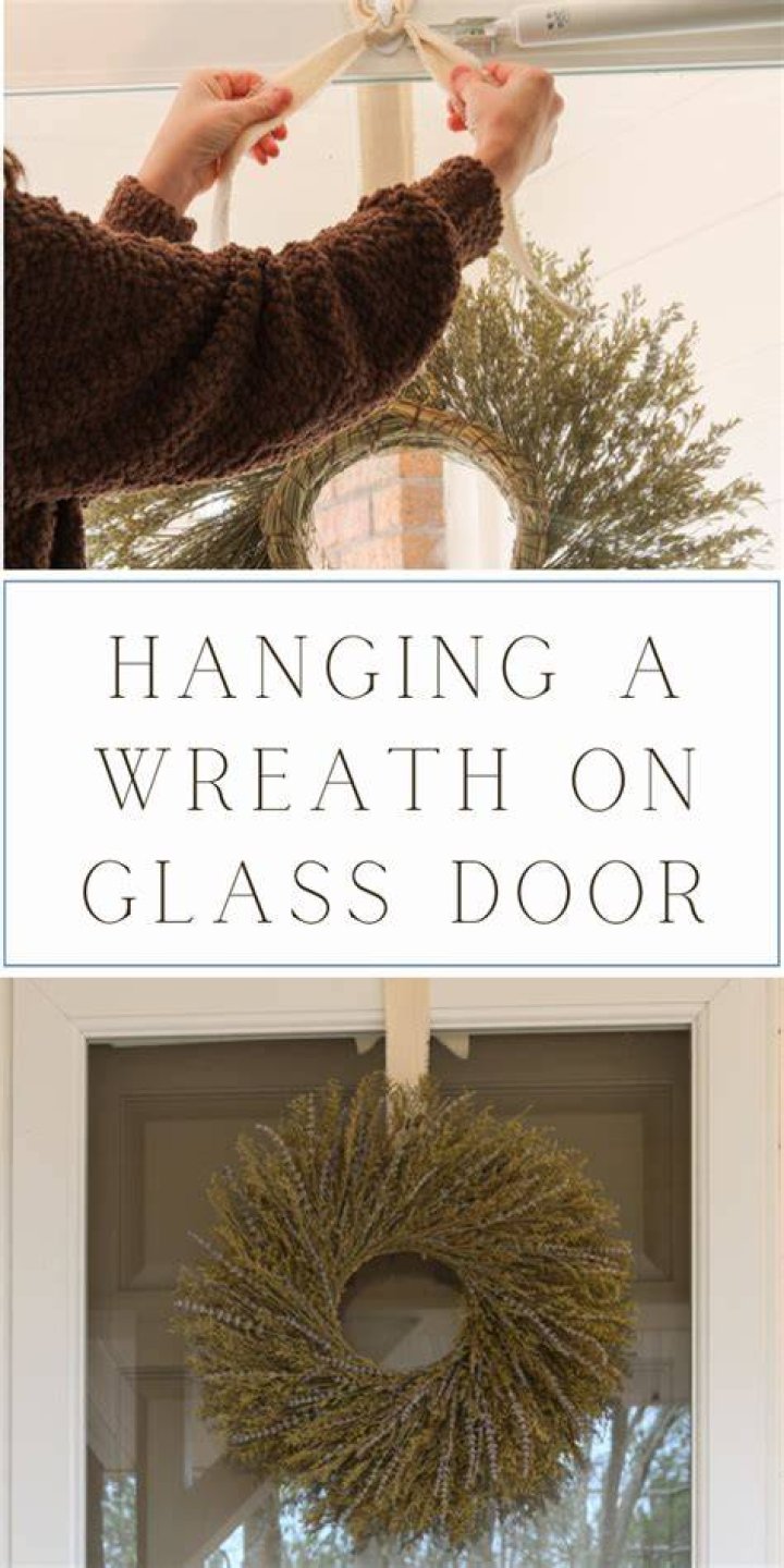 How do you hang a wreath on a double door?