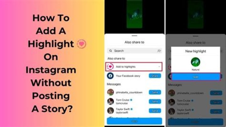 How do you highlight on Instagram without posting stories?
