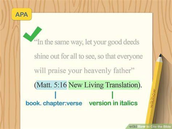 How do you in text cite the Bible APA?