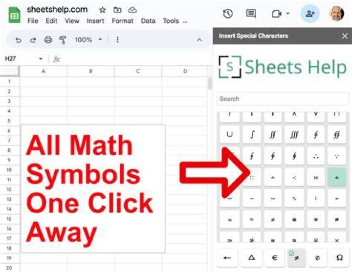 How do you insert math symbols in pages?