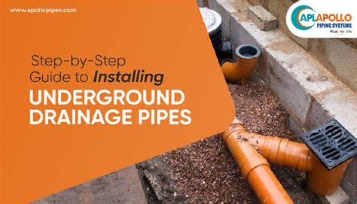 How do you install underground drain pipes?