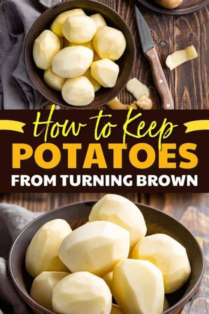 How do you keep peeled sweet potatoes from turning brown?