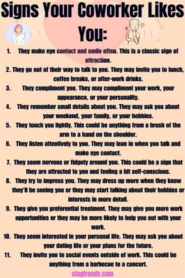 How do you know if a coworker likes you?