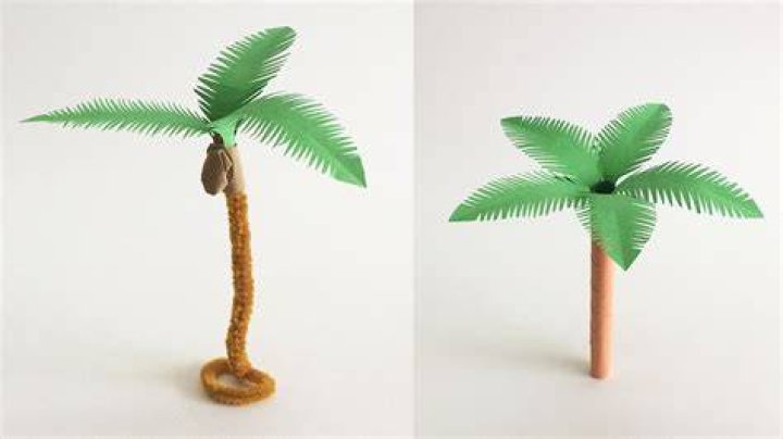 How do you make a coconut palm tree?