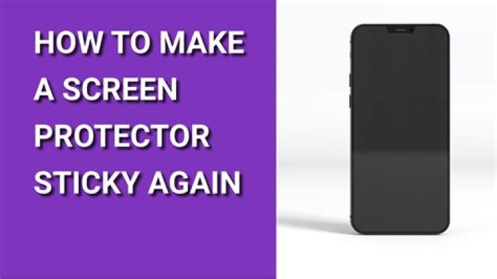How do you make a glass screen protector sticky again?