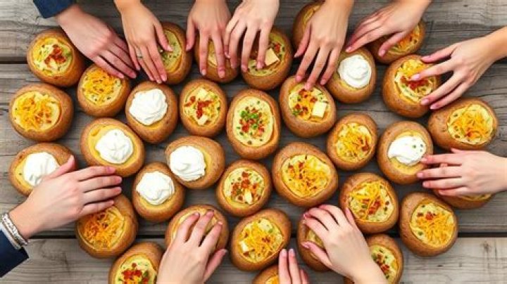 How do you make a large group baked potato?