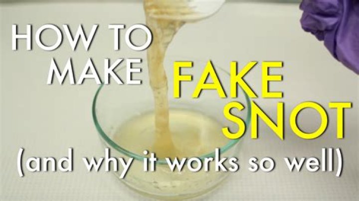 How do you make fake snot?