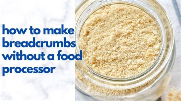 How do you make soft breadcrumbs without a food processor?