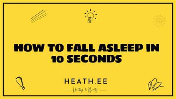 How do you make someone fall asleep in 10 seconds?