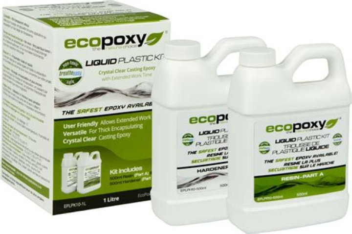 How do you mix EcoPoxy liquid plastic?