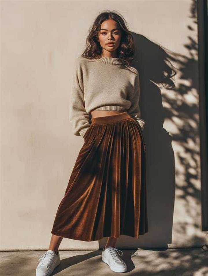 How do you pair a velvet skirt?