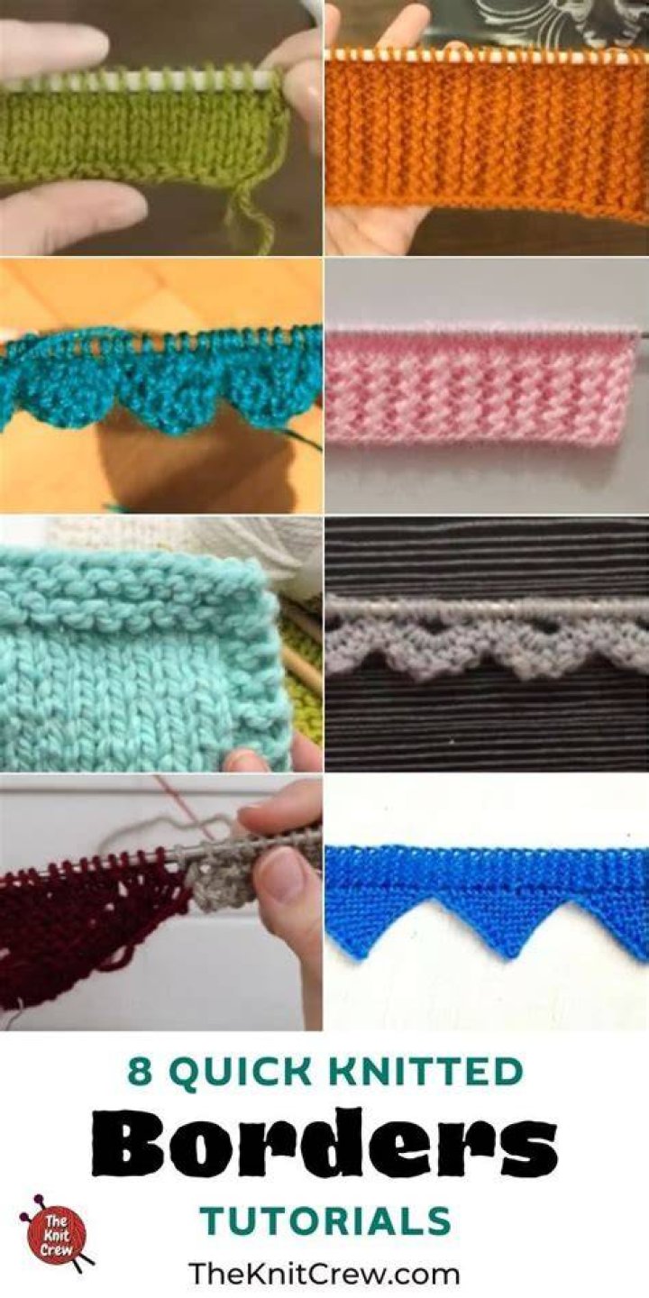 How do you pick up a knitted border stitch?