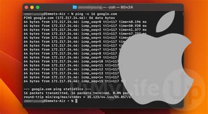 How do you ping from a Mac?
