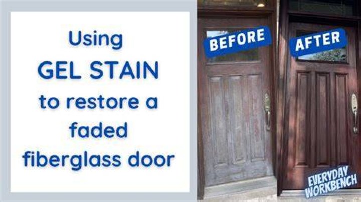 How do you refinish a faded fiberglass door?