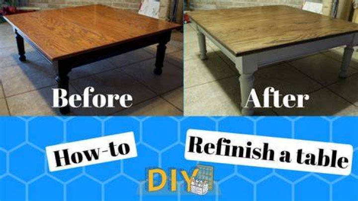 How do you refinish a stained coffee table?