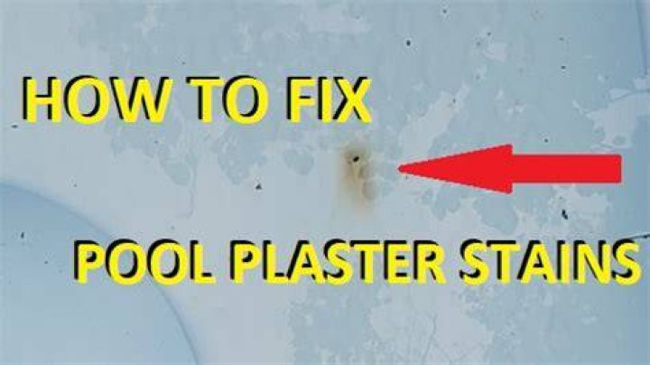 How do you remove leaf stains from pool plaster?