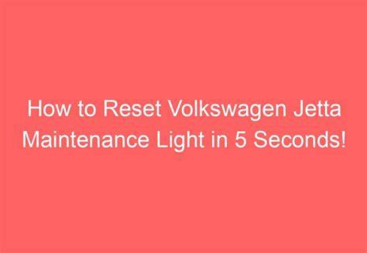 How do you reset the maintenance light on a 2013 Volkswagen Jetta?