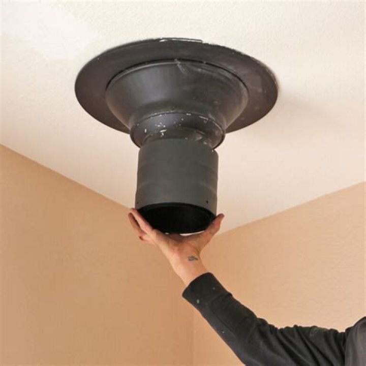 How do you run stove pipe through ceiling?