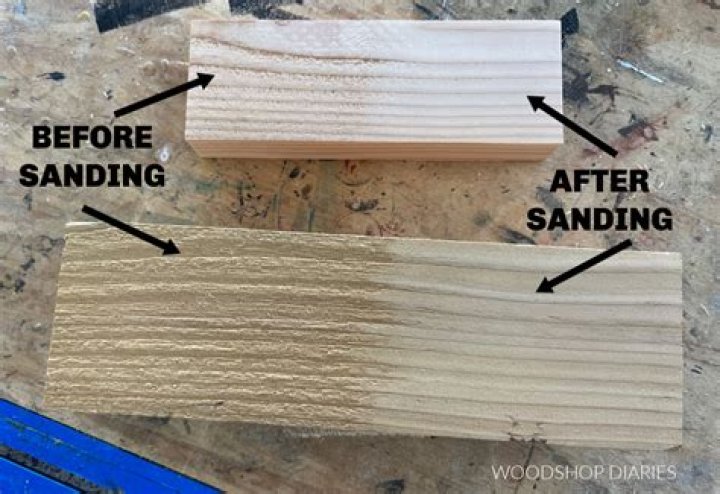 How do you sand a wooden table top?