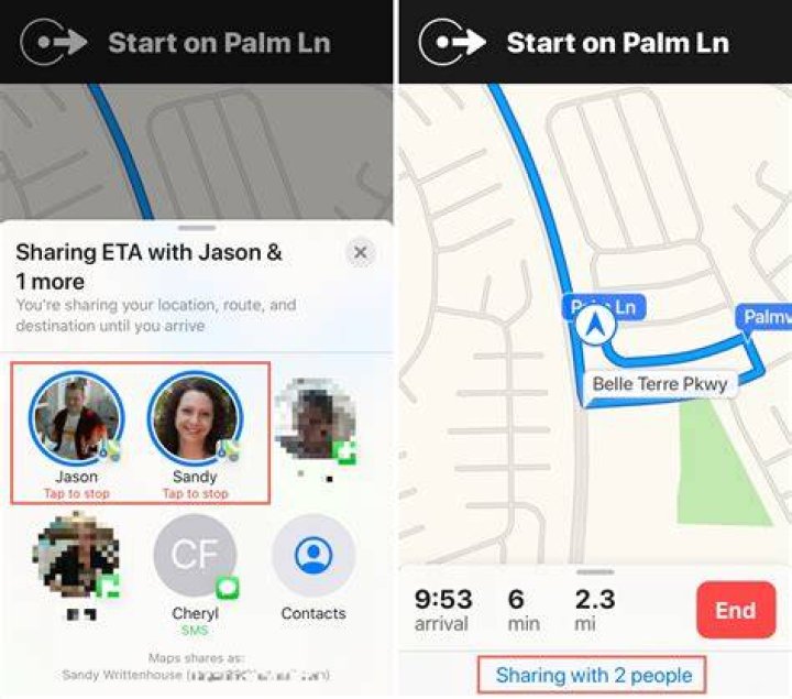 How do you send ETA on iPhone?