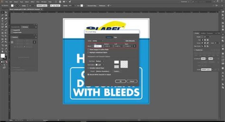 How do you show bleeds in Illustrator?