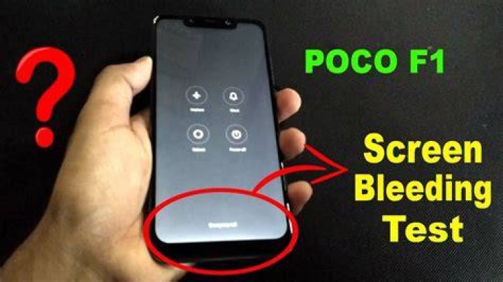 How do you solve screen bleeding on Poco f1?