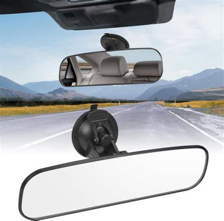 How do you stick rear view mirror back on?